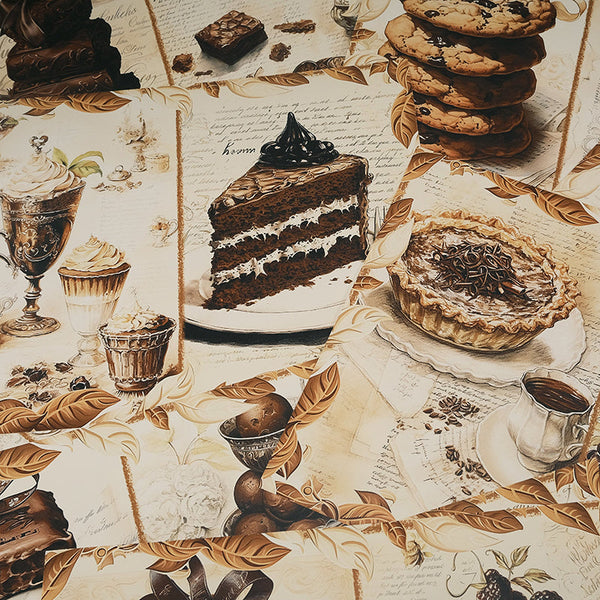 10 STÜCKE Vintage schokolade dessert hintergrund papier