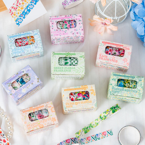 Spring Heart Flower Language Series Washi Tape Set