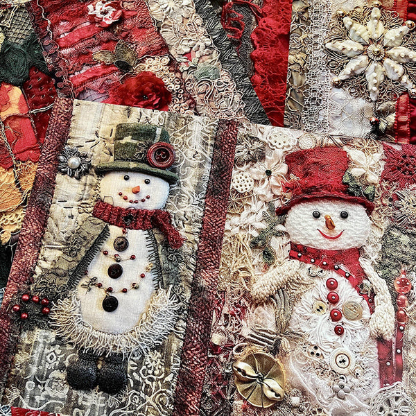 10PCS Christmas snowman background paper