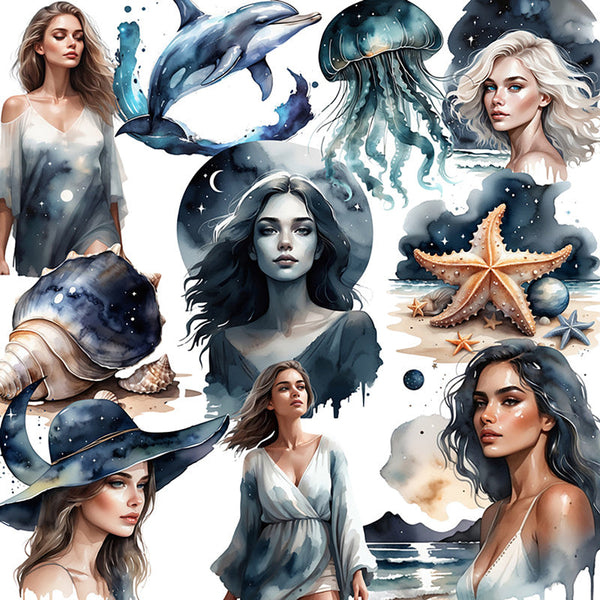 20PCS Ocean Girl sticker
