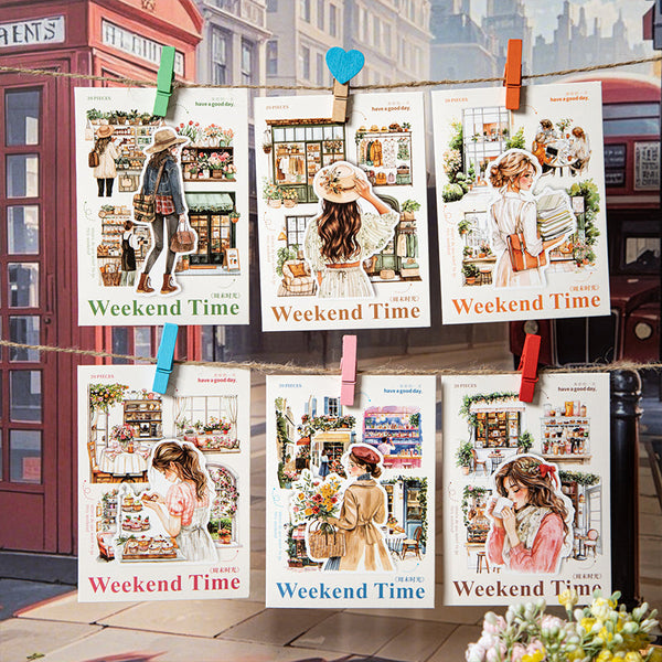 20PCS Weekend Time Series sticker