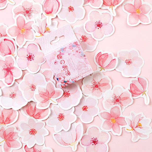 45PCS The Story of Cherry Blossoms series sticker