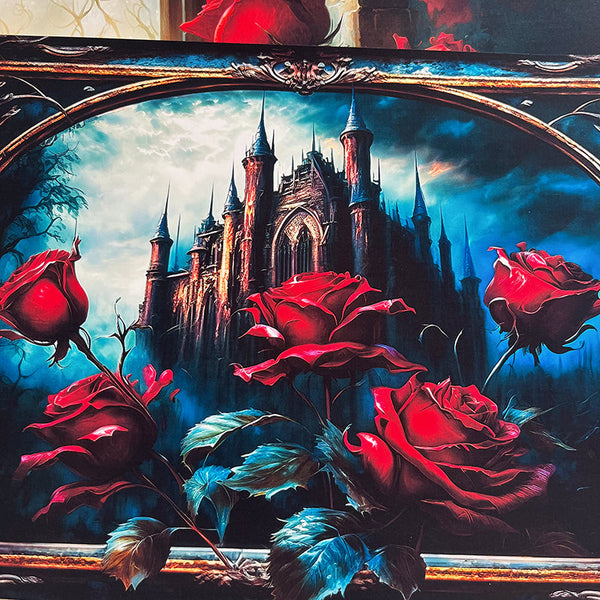 10 STÜCKE Mittelalterlichen Gothic rote rose hintergrund papier