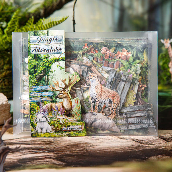 100PCS Jungle Adventure Series material paper set