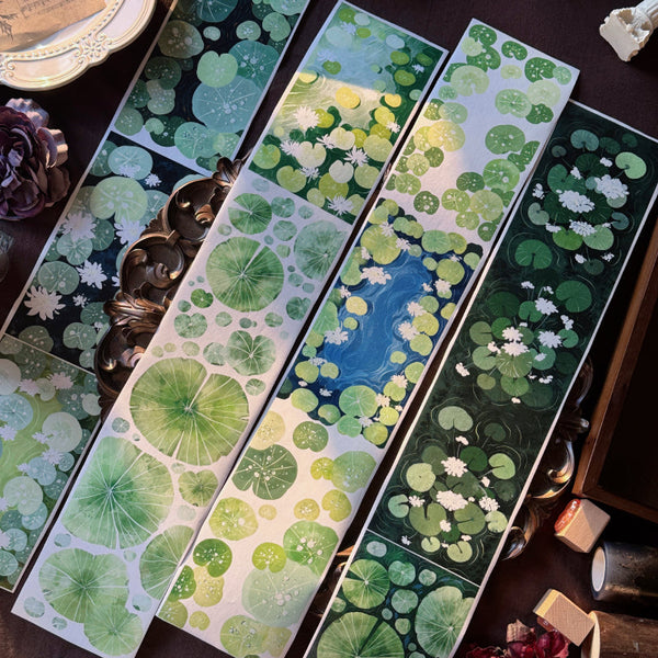 Whole Roll 9cm*6m Lotus leaf Washi/PET Tape