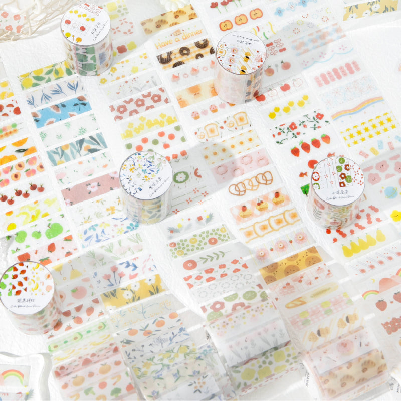 Milk salt floral prints series Die Cutting Sulphate Paper Tape ...