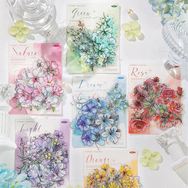 20PCS Flowers Like Dreams series sticker