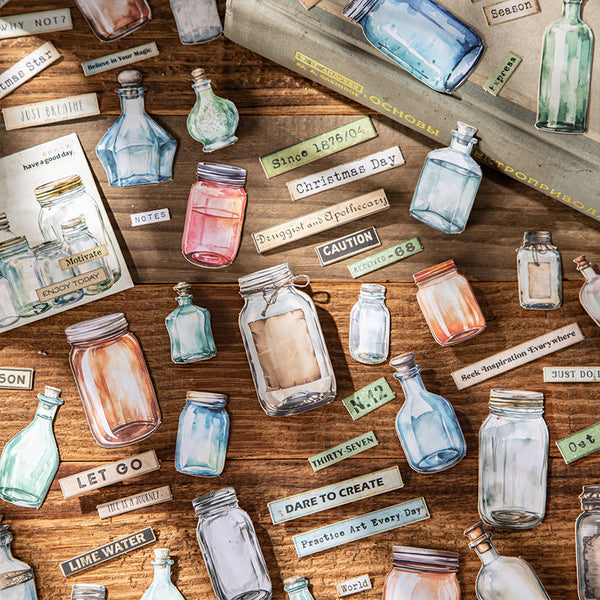 25PCS Time bottle language series sticker