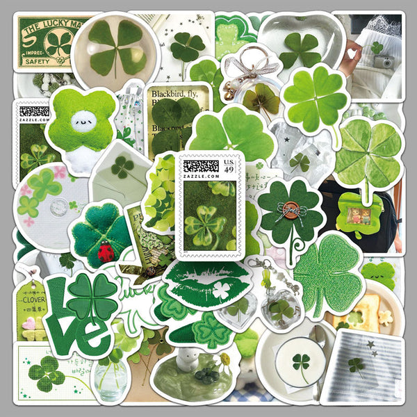 50PCS Four leaf clover Sticker