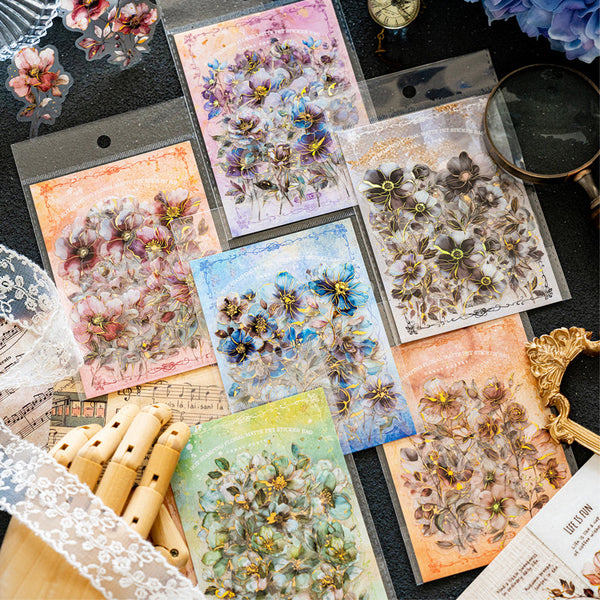20PCS Flowers Letter series sticker