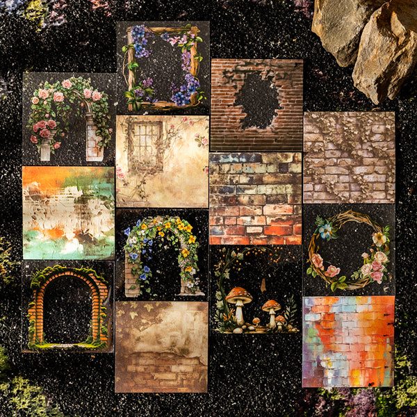 30PCS Vine brick wall series sticker book