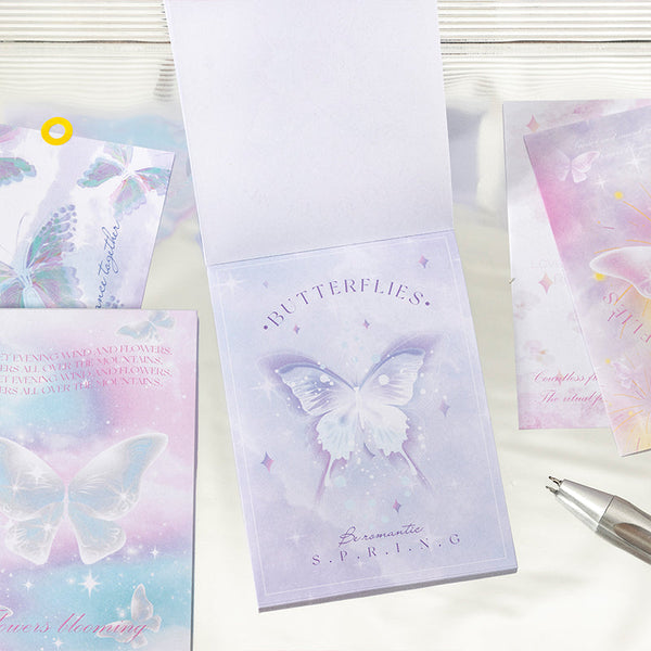 50PCS See butterfly in the dream series note paper