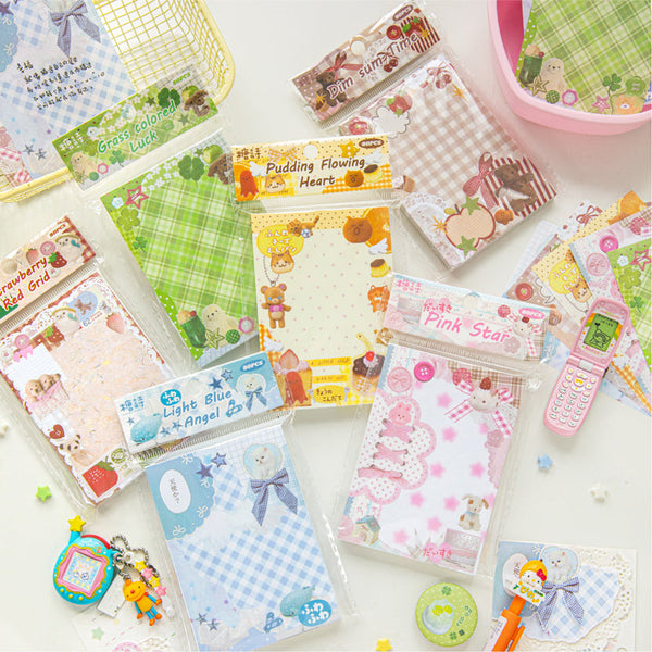 80PCS Rainbow Platter Series note paper