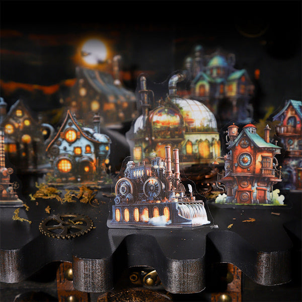 15PCS Little House on Gears series sticker