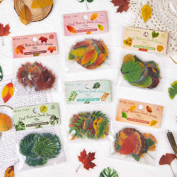 40PCS The Leaf Nature of Books Series sticker