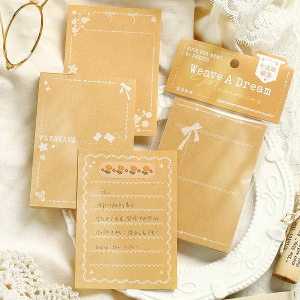 80PCS Dream Weaving Memories Series note paper