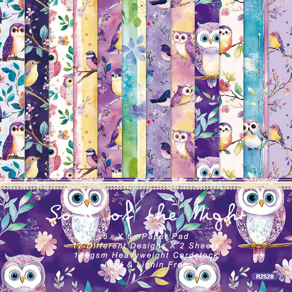 24PCS Song of the night background paper