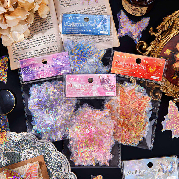 30PCS Starlight Butterfly Series sticker