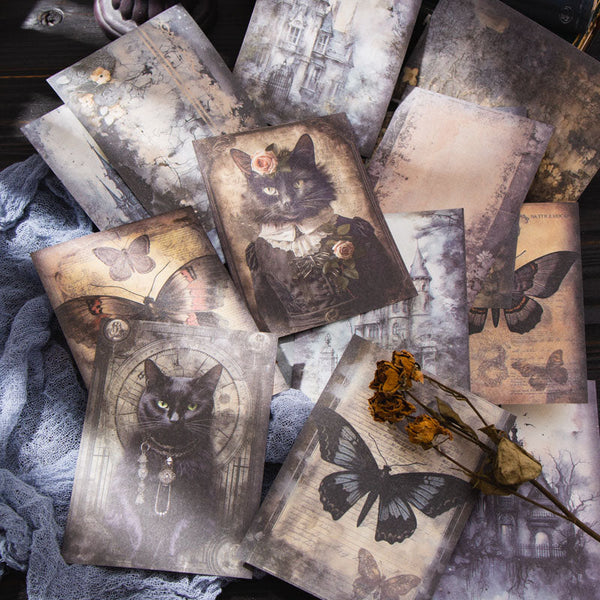 30PCS Dark fantasy series material paper