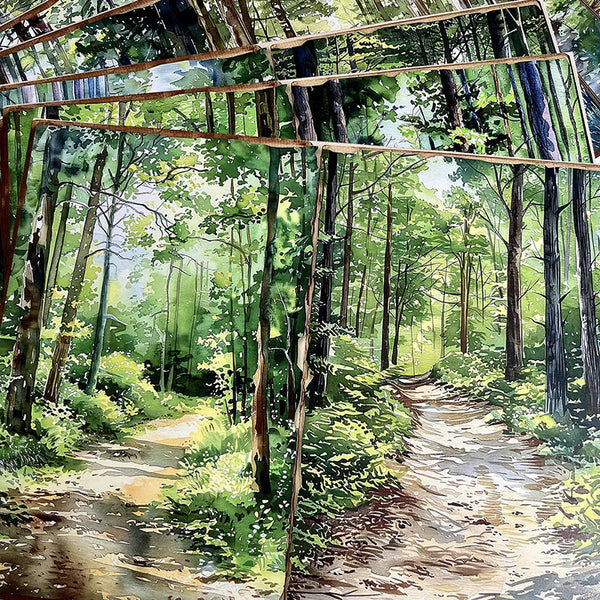 10PCS Forest scenery background paper