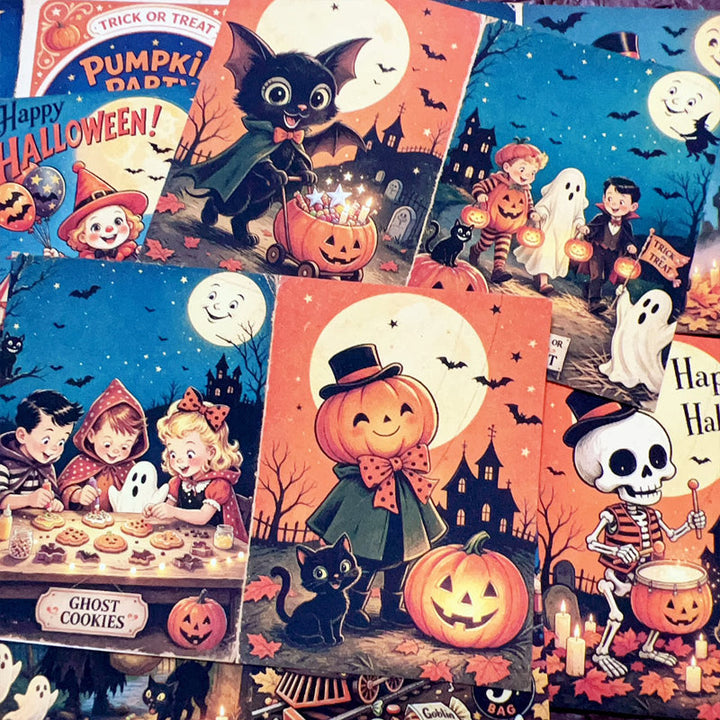 Cartoon Halloween Scrapbook Background Paper – Journaldream