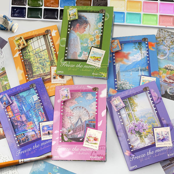 20PCS Freeze the Moment Series material paper