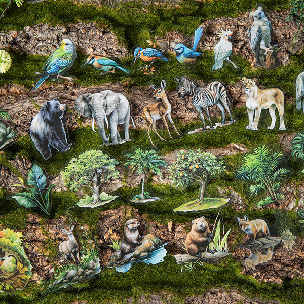 40PCS The Adventures in the Woods series sticker