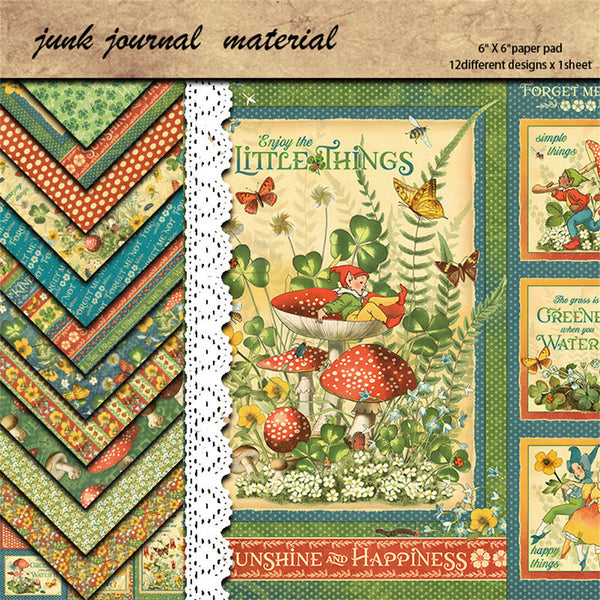 12PCS Little things material paper