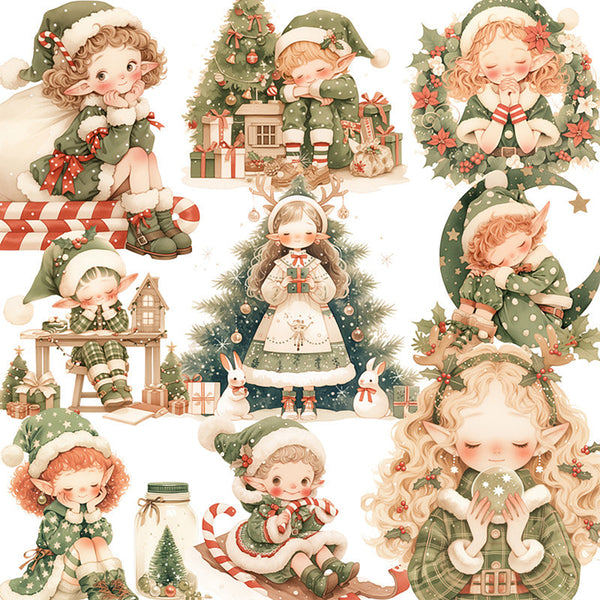 20PCS Christmas Cartoon Girl sticker