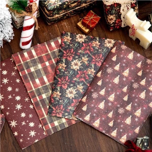 8PCS Christmas Surprise Series material paper