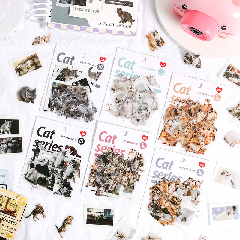 50PCS The spirit of all things cat series sticker – Journaldream