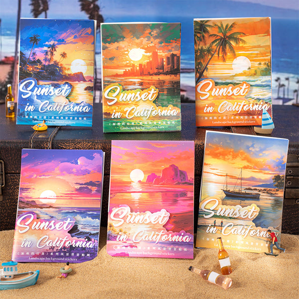 10PCS The sunset in California series sticker