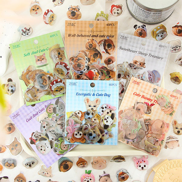 40PCS Playful and cute series sticker