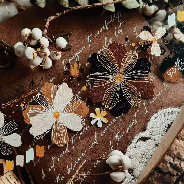 5cm*100cm Fallen colorful flowers PET Tape