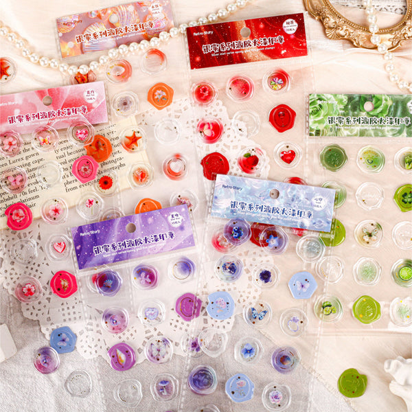 15PCS Silver Mist Series sticker