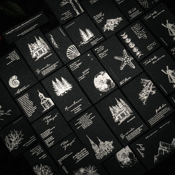 20PCS Poems Hidden in the darkness series material paper