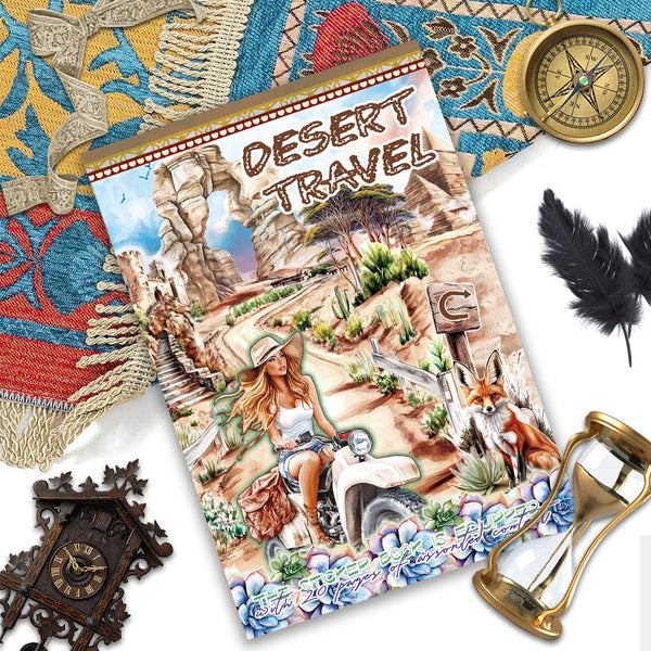 20PCS Desert Travel Sticker Book