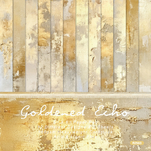 24PCS Goldened Echo material paper