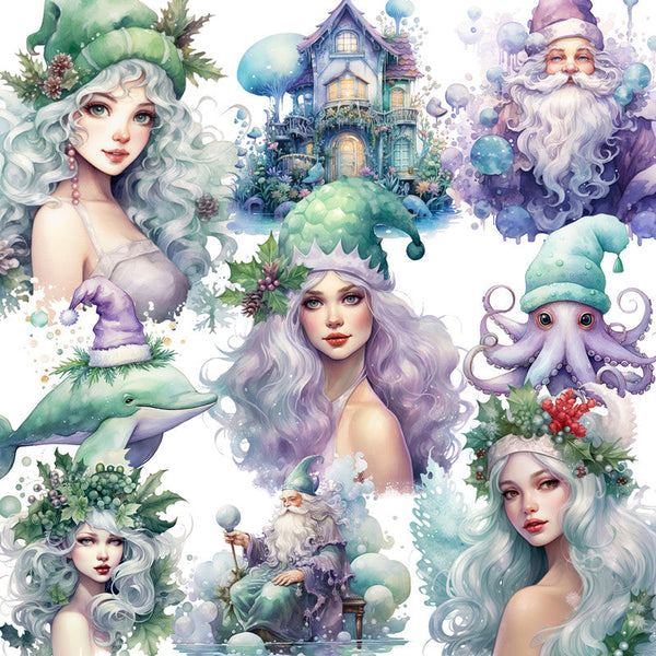 20PCS Ocean Christmas sticker