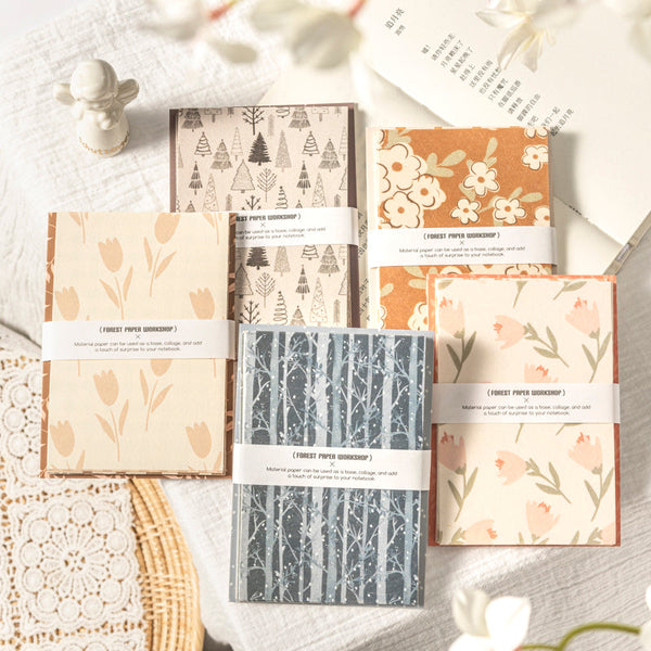 20PCS Forest Paper Workshop series material paper