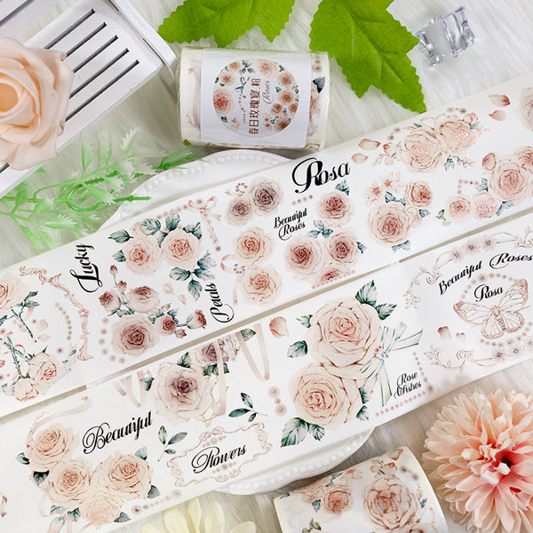 Pink Spring rose feast Washi Tape