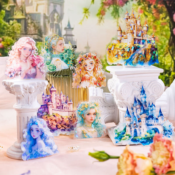 8 piezas de pegatinas de la serie Princess Castle 