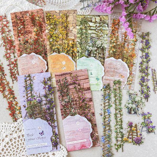 10PCS Flowers bloom all the way series sticker