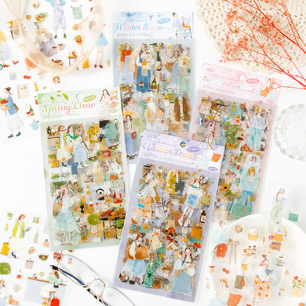 6PCS Live Up to Time series sticker