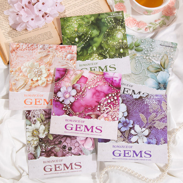 30PCS The Romance of gemstones series marerial paper