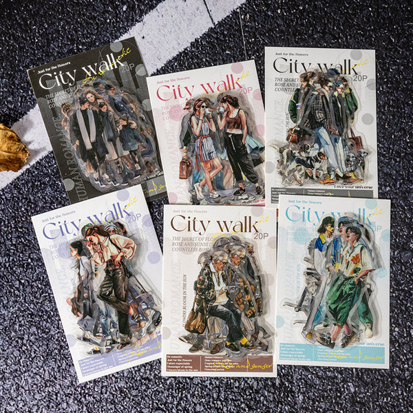 20PCS City walk series sticker