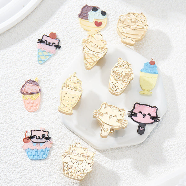 Cat Ice cream Series Wax Seal Stamp