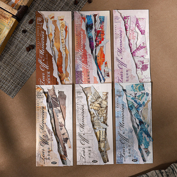 30PCS Hand torn memory series sticker