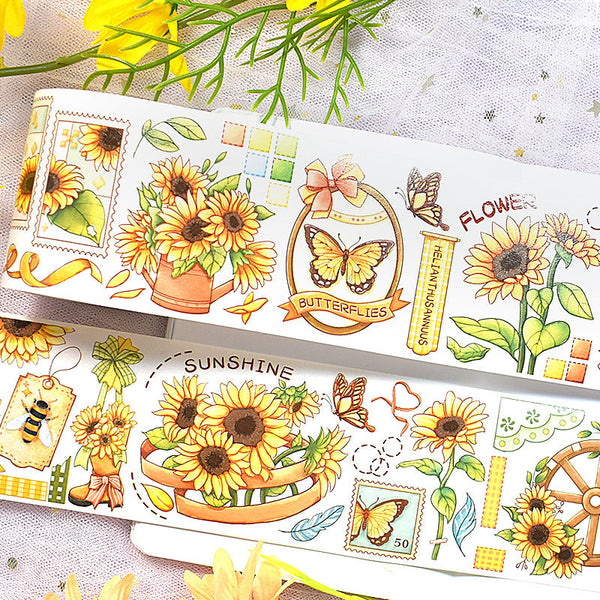 Ganze Rolle Blumen-Tagebuch-Collageband 