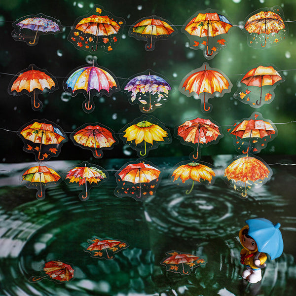50PCS Holding Umbrella in Hand Series sticker